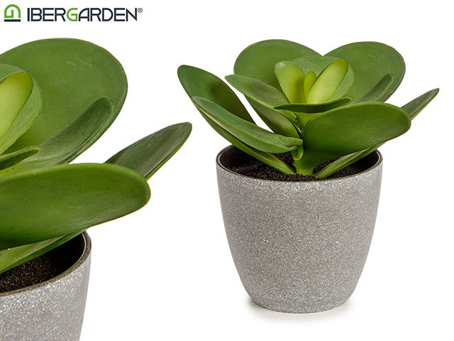 DECO 77061 POT PLANTE GRANDE FEUILLE RONDE 18X18X18,5CM