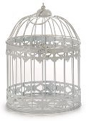 DECO 35892 CAGE FORGEE RONDE BLANC