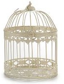 DECO 35893 CAGE FORGEE RONDE BLANC CASSE