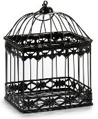 DECO 35895 CAGE FORGEE CARREE NOIRE