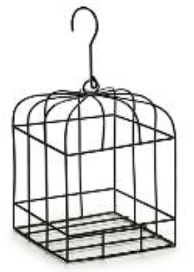 DECO 38965 CAGE FORGEE CARREE PETITE OXIDO