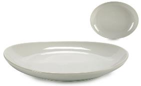 DECO 56856 ASSIETTE OVALE PORCELAINE BLANC
