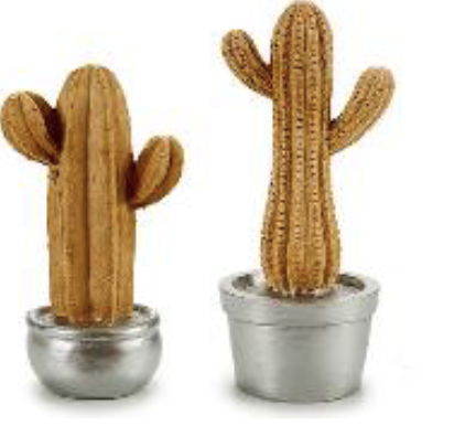 DECO 57690 CACTUS RESINE TIERRA M ARGENT 30CM SURT 3