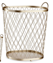 DECO 6117 PANIER METALIQUE COULEUR CHAMPAGNE AVEC ANSES 46,5X31X54,7CM