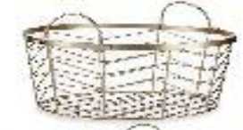 DECO 6122 SET 3 PANIERS METALIQUES RONDS BAS COULEUR CHAMPAGNE 40X40X18CM