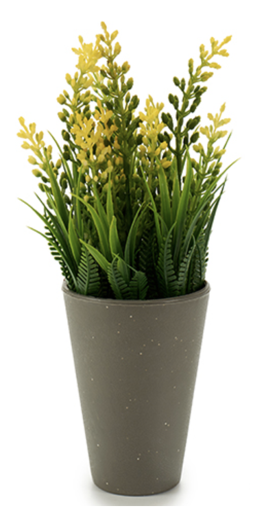 DECO 55291 POT GRIS FLEUR ELARGIE ASSORT 4 COULEUR