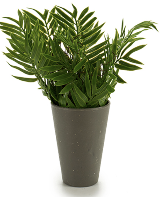 DECO 55301 POT GRIS FEUILLES LARGES 2 MODELS