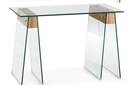 DECO 18547 TABLE HALL VERRE AVEC BOIS 120X40X75CM