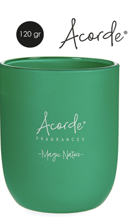 DECO 81676 VERRE BOUGIE 120GR PARFUM THE VERT Y LIMA