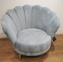 DECO FS CANAPE FLEUR PIED METAL DORE L:86 P:58 H:65CM