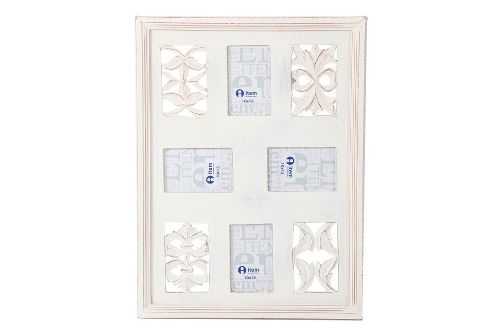 DECO MF-117312 MULTIPHOTOS FRAME WOOD 60X45X1,7 4 PHOTOS AGED