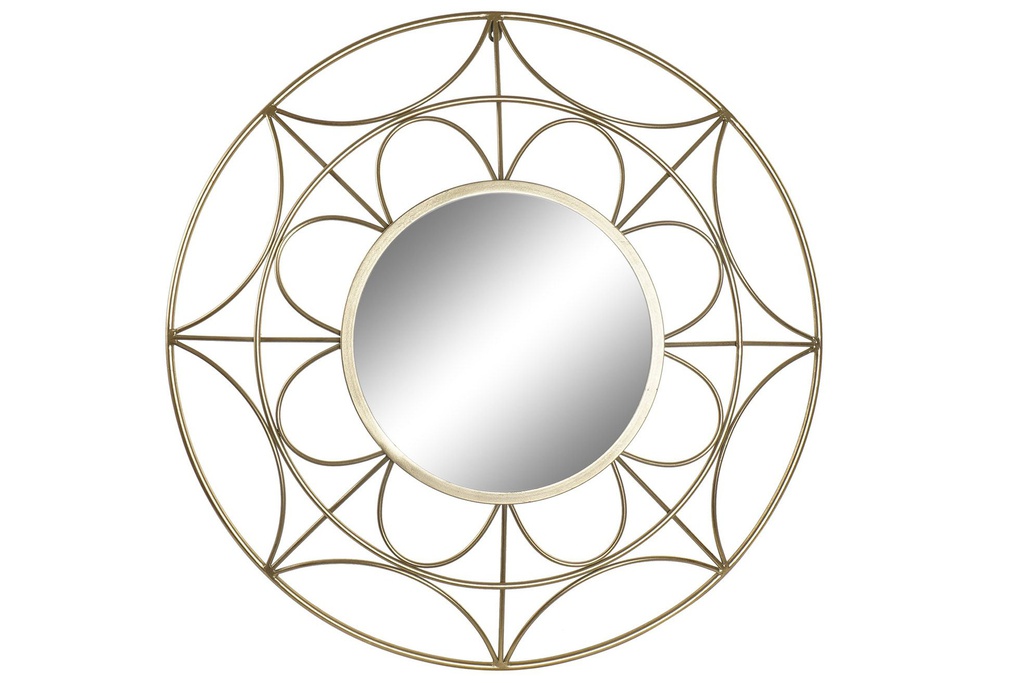 DECO ES-163278 MIROIR MÉTAL MIROIR 76,5X6X76,5 DORÉ