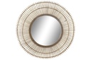 DECO ES-165591 MIROIR ROTIN BAMBOU 80X7X80 NATUREL MARRON CLAIR
