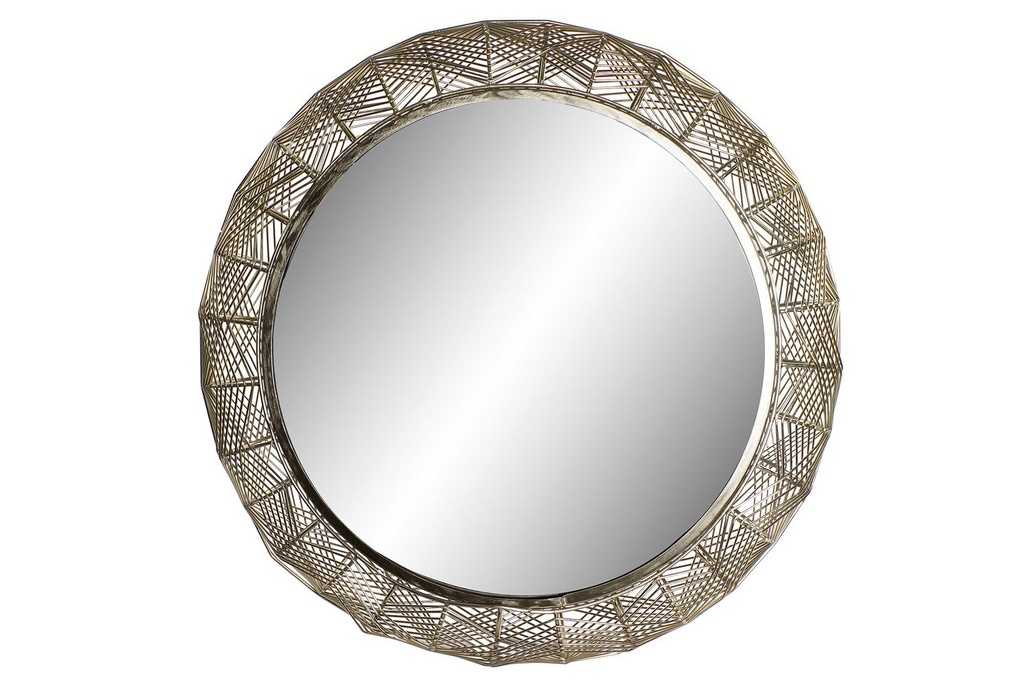 DECO ES-170567 MIROIR FER MIROIR 74X74X18 DORÉ