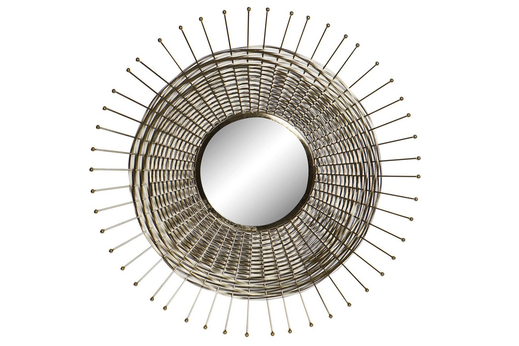 DECO ES-170571 MIROIR FER MIROIR 81X81X11 DORÉ