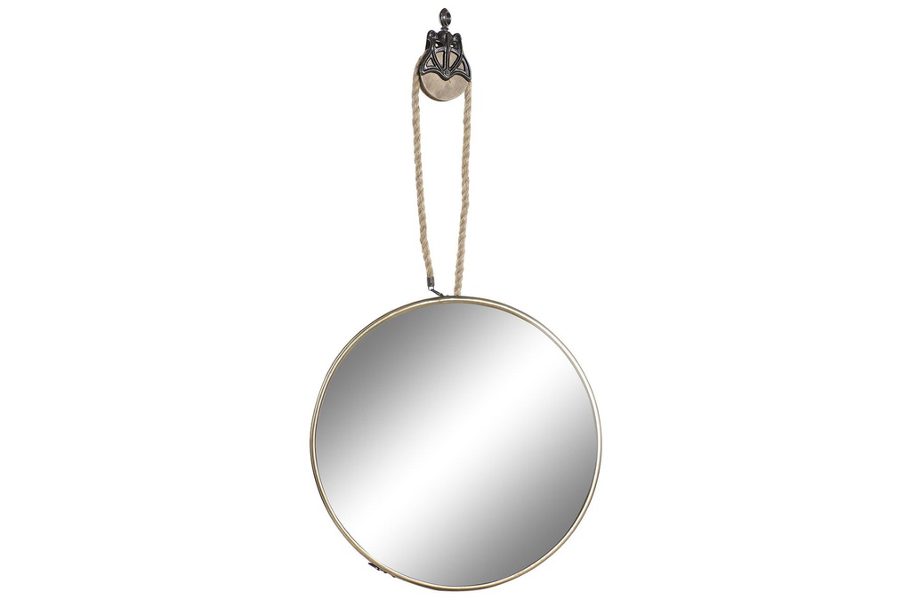 DECO ES-172029 MIROIR MÉTAL CORDE 60X6X99 DORÉ