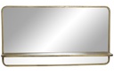 DECO LD-159125 MIROIR MÉTAL 90X16X50 ETAGERE CUIVRÉE