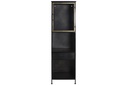DECO LD-159129 MEUBLE METAL VITRINE 52X40X183 NOIR