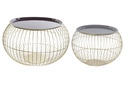 DECO LD-171440 TABLE AUXILIAIRE SET 2 METAL 66X66X40,5 67X40