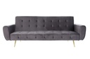 DECO MB-175882 CANAPE LIT VELVET METAL 213X79X82 40KG. GREY