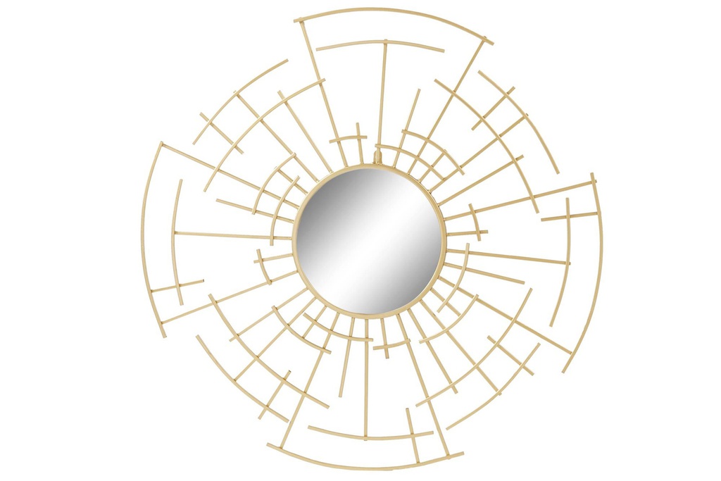 DECO MB-176766 MIROIR MÉTAL MIROIR 90X2X90 DORÉ