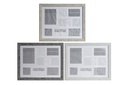 DECO MF-159755 MULTIPHOTOS FRAME PS GLASS 56X2X46 8 PHOTOS 3 MOD.