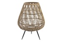 DECO PV-154209 BOUGEOIR ROTIN VERRE 37X37X49,5 NATUREL