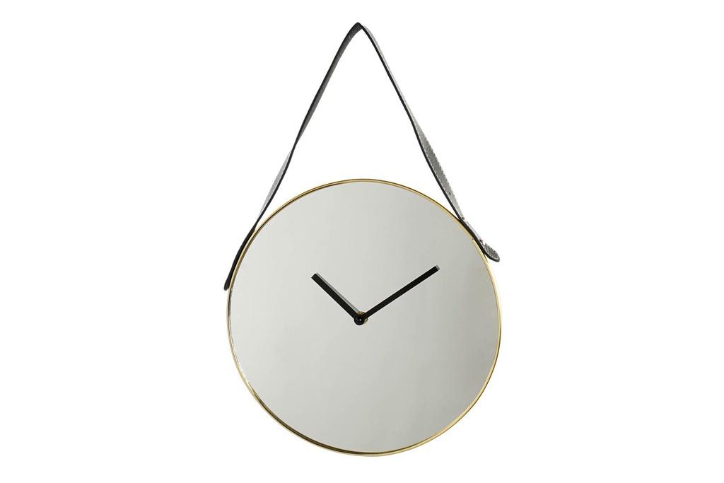 DECO RE-163386 HORLOGE MURALE GLASS PU 30X4X45 GOLDEN