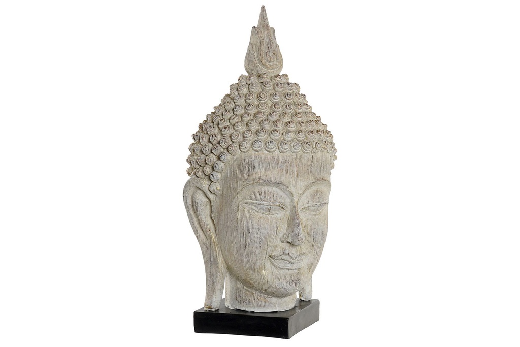 DECO RF-170849 FIGURE RÉSINE 33X34X65 BOUDDHA VIEILLI CRÈME