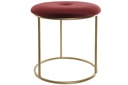 DECO MB-157473 STOOL PES METAL 36X36X40 VELVET BORDEAUX