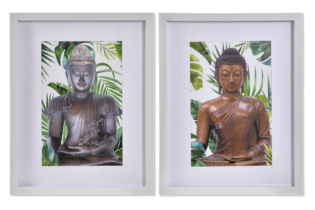 DECO CU-163255 TABLEAU PS 35X2X45 BOUDDHA MULTICOLORE