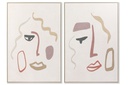 DECO CU-180266 TABLEAU PS TOILE 83X4,5X123 VISAGE ABSTRAIT 2 MOD.