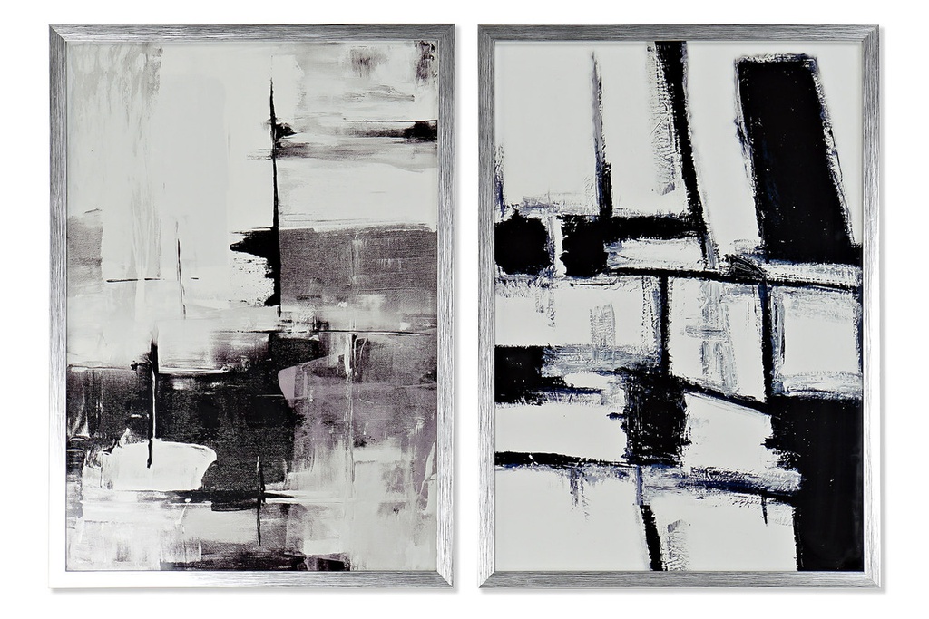 DECO CU-181813 TABLEAU VERRE PS 50X3X70 ABSTRAIT ENCADRÉ 2 MOD.