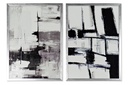DECO CU-181813 TABLEAU VERRE PS 50X3X70 ABSTRAIT ENCADRÉ 2 MOD.