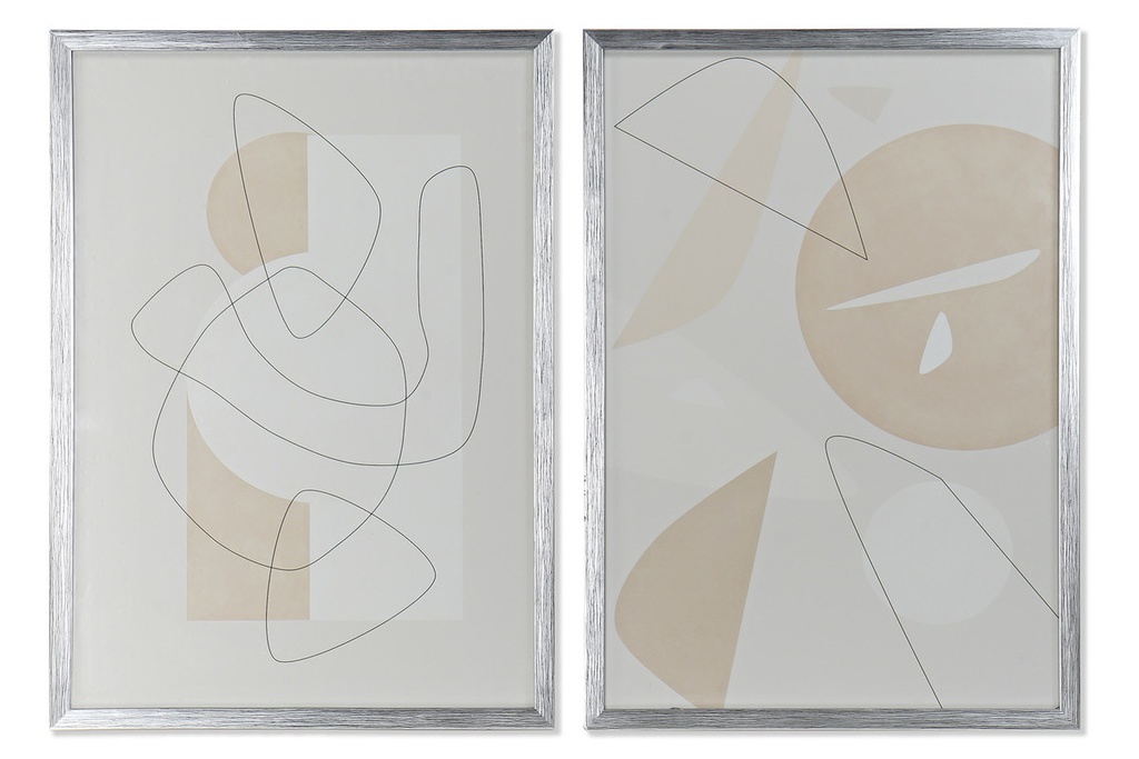 DECO CU-181818 TABLEAU VERRE PS 50X3X70 ABSTRAIT ENCADRÉ 2 MOD.