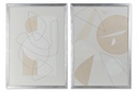 DECO CU-181818 TABLEAU VERRE PS 50X3X70 ABSTRAIT ENCADRÉ 2 MOD.