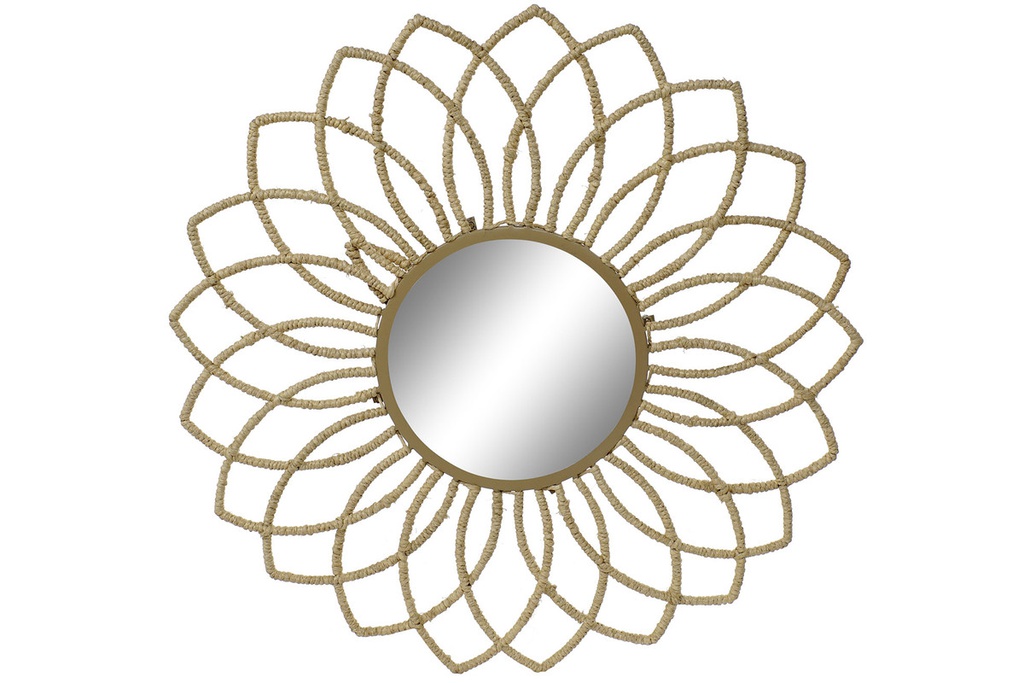 DECO ES-161607 MIROIR CORDE METAL 78X3X78 NATUREL