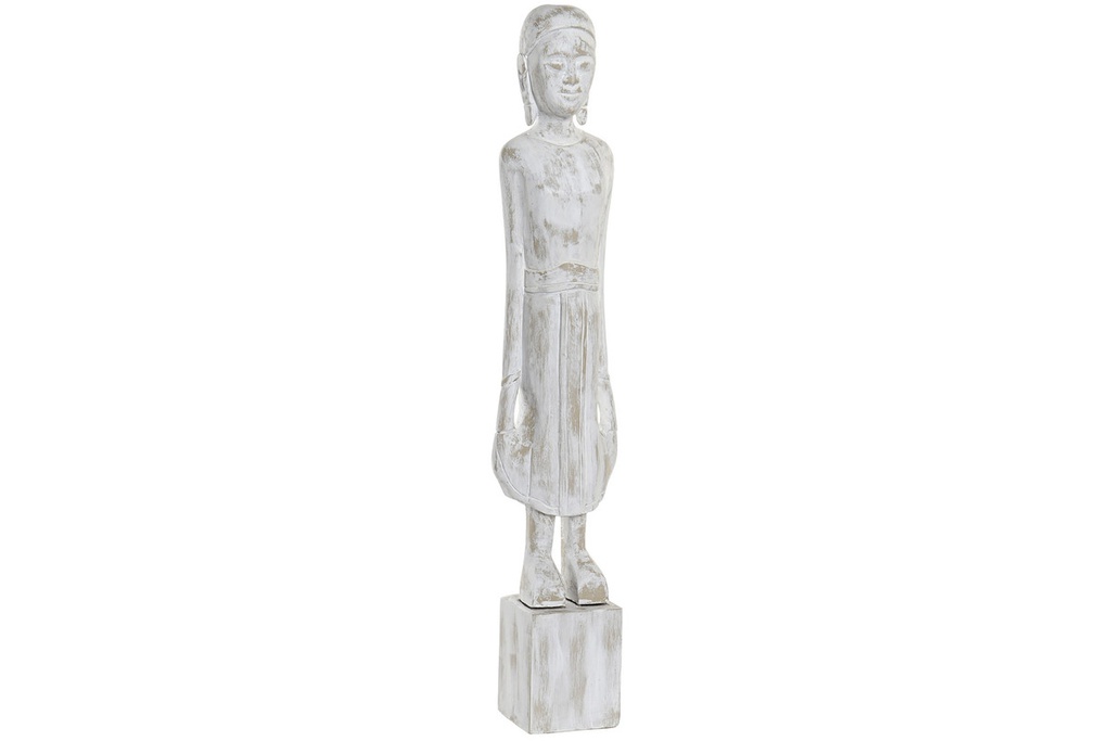 DECO FD-161149 FIGURE MANGUE 15X10X73 SCULPTURE BLANC