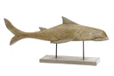 DECO FD-161386 FIGURE ALBASIA METAL 95X22X40 REQUIN DÉCAPAGE GRIS