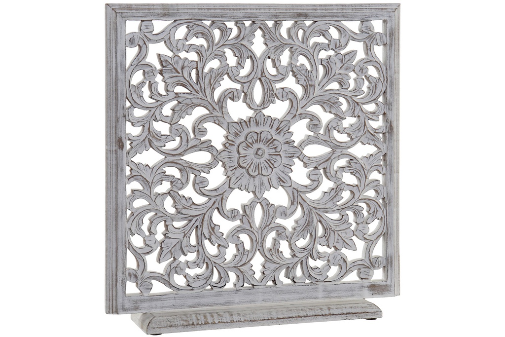 DECO MB-162070 DECO MDF MANGUE 46X9X47 46 FLEUR BLANC