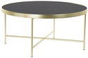 DECO MB-183511 TABLE AUXILIAIRE ACIER VERRE 82X82X40 5 MM, MARBRE