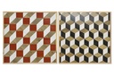 DECO DP-148682 DECO MURALE BOIS 60X3X60 LOSANGES 2 MOD.