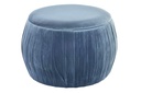 DECO MB-155705 POUF BOIS PES 60X40 COUVERCLE VELOUR BLEU