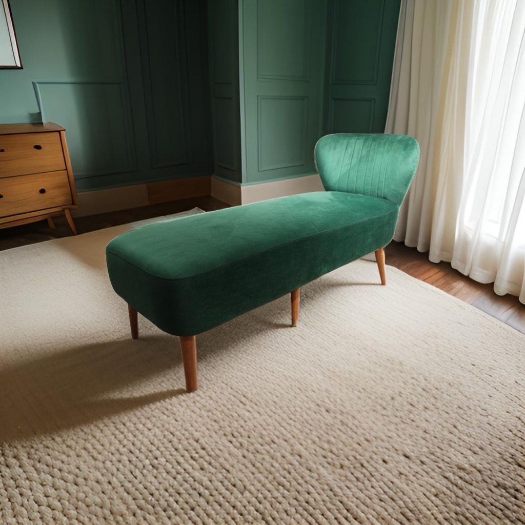 DECO AN MERIDIENNE ZOLA VEL VERTE 164X56X44X80CM