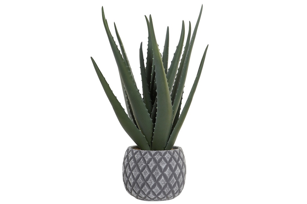 DECO JA-181865 PLANTE PE GR S 20X20X47 ALOE VERA VERT