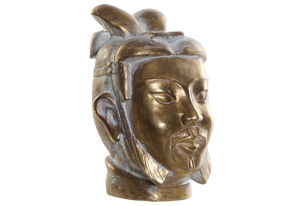 DECO RF-177361 FIGURE RÉSINE 22X22X31 T TE DE GUERRIER VIEILLI