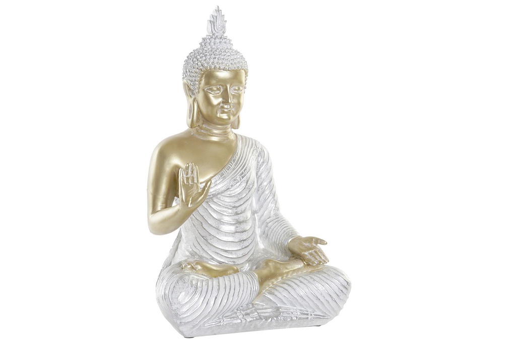 DECO RF-181781 FIGURE RÉSINE 31X22X50 BOUDDHA DORÉ