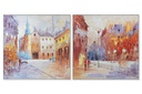 DECO CU-176746 TABLEAU TOILE PS 102X4,5X102 VILLE ENCADRÉ 2 MOD.