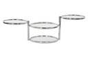 DECO MB-185951 TABLE CAFÉ VERRE DOUBLE ACIER 58X50X43 ARGENTÉ