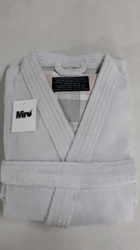 LL TM SORTIE DE BAIN RF06 GRIS CLAIR 100% CTN 700g